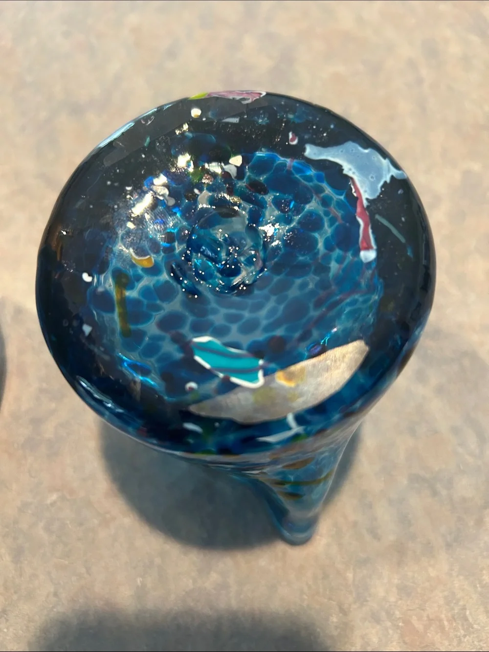 Two hand blown collectors item vases